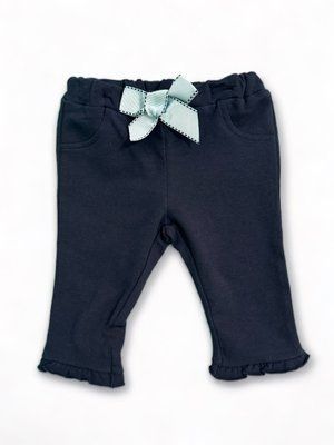 Штани бавовняні однотонні з бантиком Chicco 41053 фото